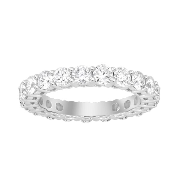 LADIES ETERNITY BAND 3 1/6CT ROUND DIAMOND 14K WHI...