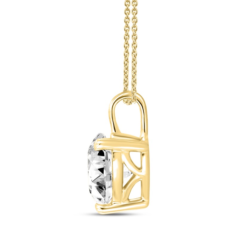 LADIES PENDANT WITH CHAIN 1/2CT HEART DIAMOND 14K YELLOW GOLD