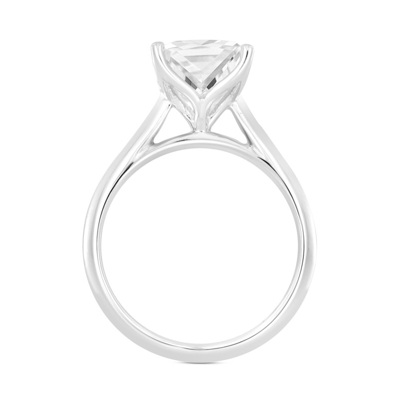 LADIES SOLITAIRE RING 1 1/2CT PRINCESS DIAMOND 14K WHITE GOLD