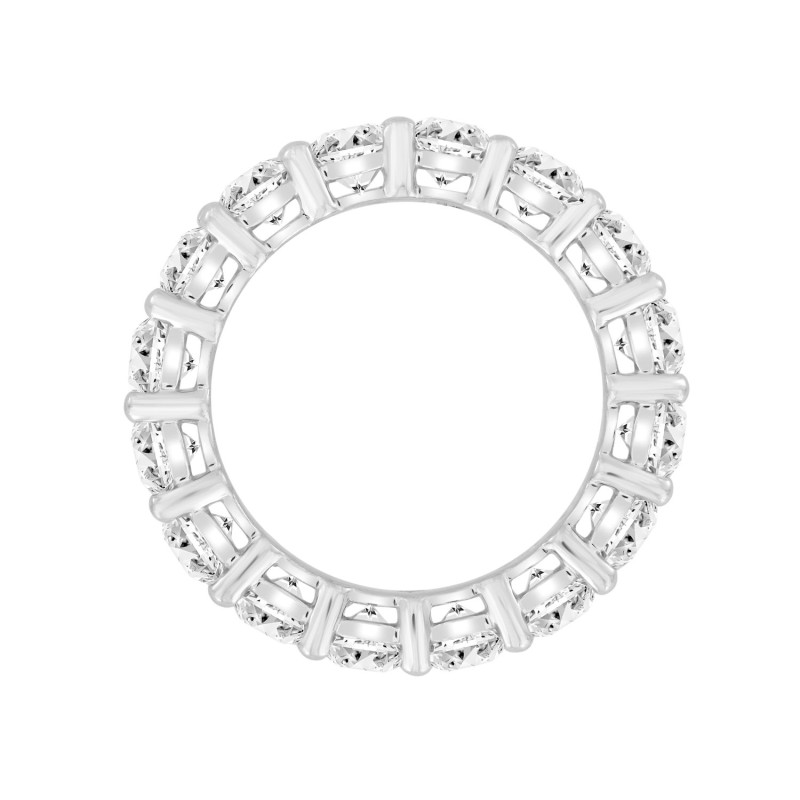 LADIES ETERNITY BAND 5 1/2CT ROUND DIAMOND 14K WHITE GOLD