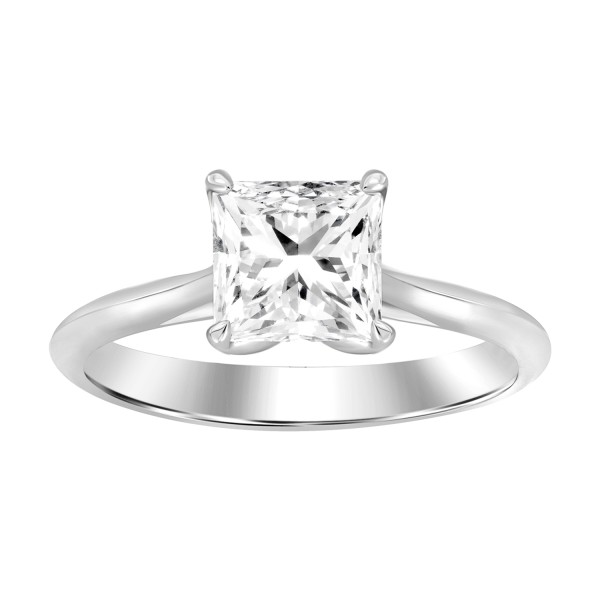 LADIES RING 2CT PRINCESS DIAMOND 14K WHITE GOLD...