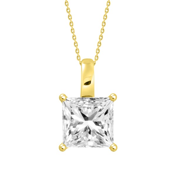 LADIES SOLITAIRE PENDANT WITH CHAIN 1 1/2CT PRINCE...