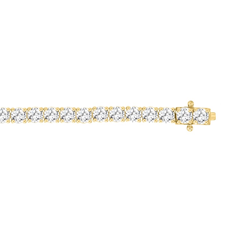 LADIES BRACELET 11CT ROUND DIAMOND 14K YELLOW GOLD