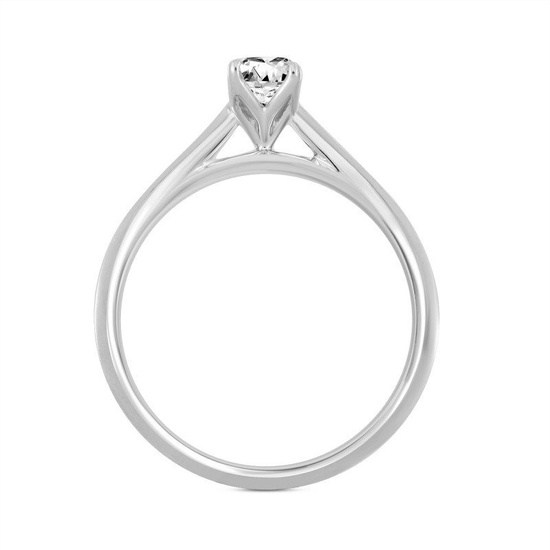 LADIES RING 1/2CT PEAR DIAMOND 14K WHITE GOLD