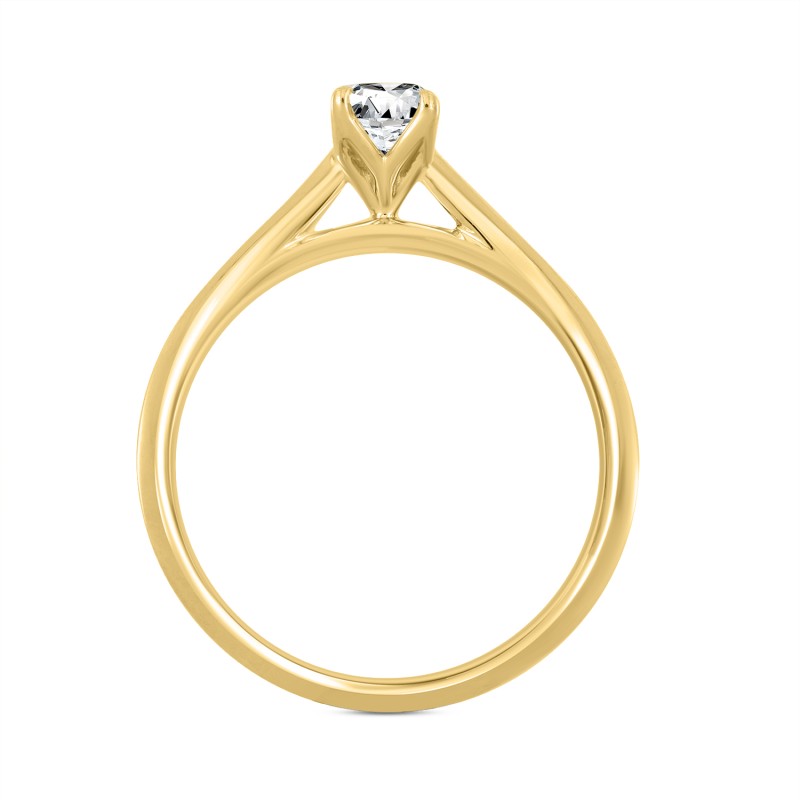 LADIES RING 1/2CT PEAR DIAMOND 14K YELLOW GOLD