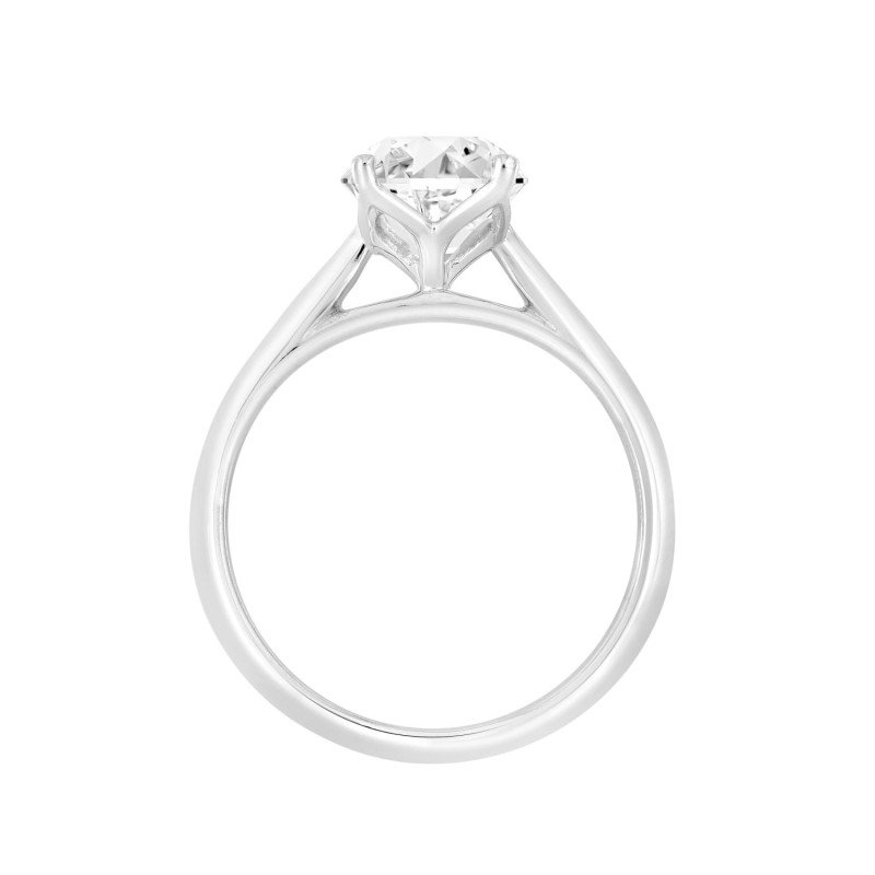 LADIES RING 2CT OVAL DIAMOND 14K WHITE GOLD