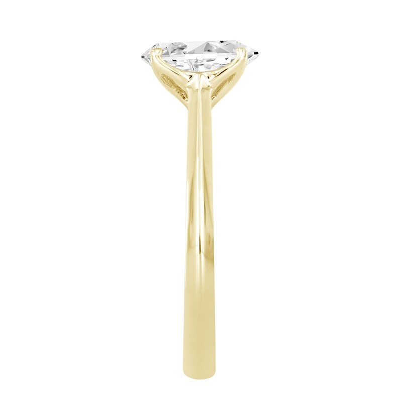 LADIES RING 2CT OVAL DIAMOND 14K YELLOW GOLD