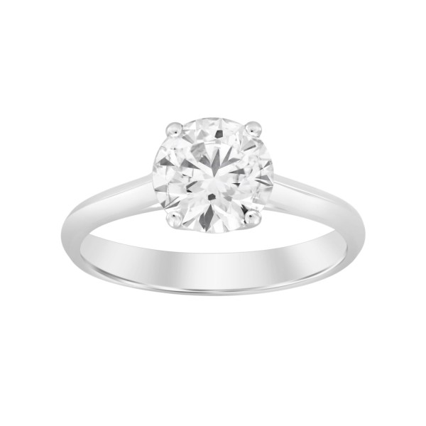 LADIES SOLITAIRE RING 1 1/2CT ROUND DIAMOND 14K WH...