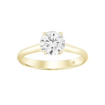 LADIES RING 1/2CT ROUND DIAMOND 14K YELLOW GOLD