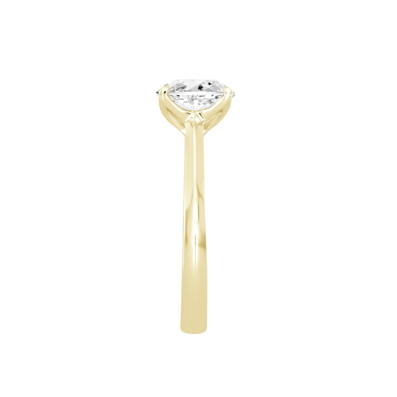 LADIES RING 1/2CT ROUND DIAMOND 14K YELLOW GOLD