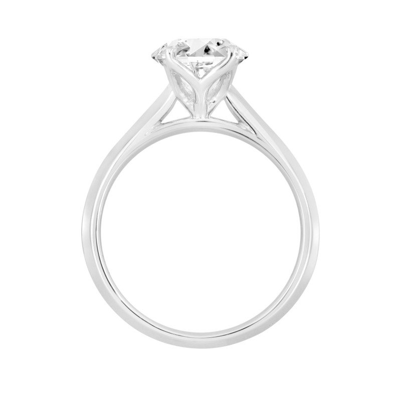 LADIES RING 2CT ROUND DIAMOND 14K WHITE GOLD