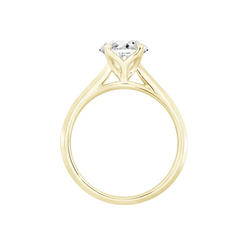 LADIES RING 2CT ROUND DIAMOND 14K YELLOW GOLD