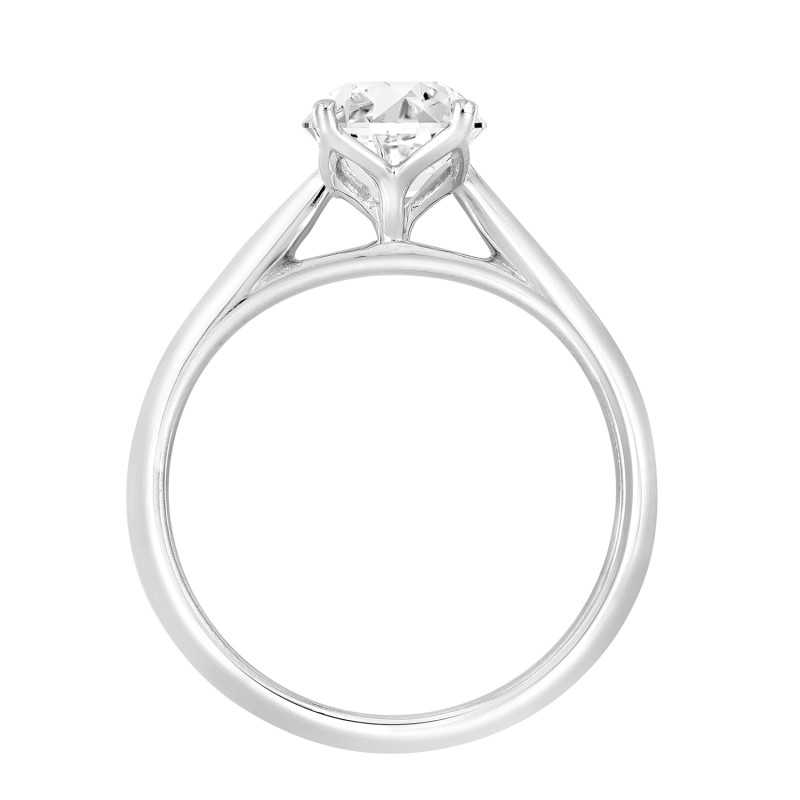 LADIES RING 3CT OVAL DIAMOND 14K WHITE GOLD