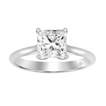 LADIES RING 1/2CT PRINCESS DIAMOND 14K WHITE GOLD