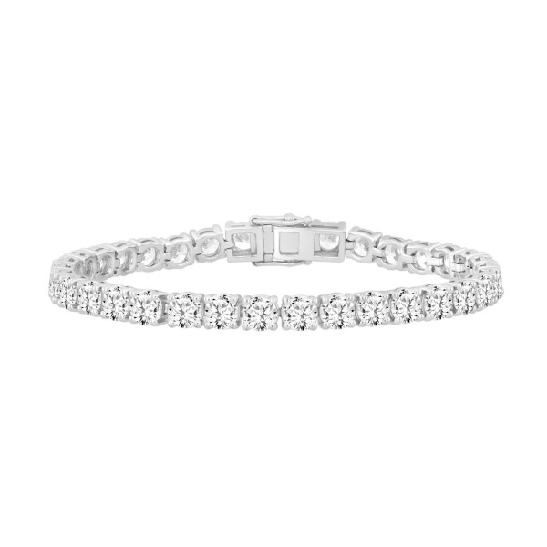 LADIES BRACELET 13CT ROUND DIAMOND 14K WHITE GOLD...