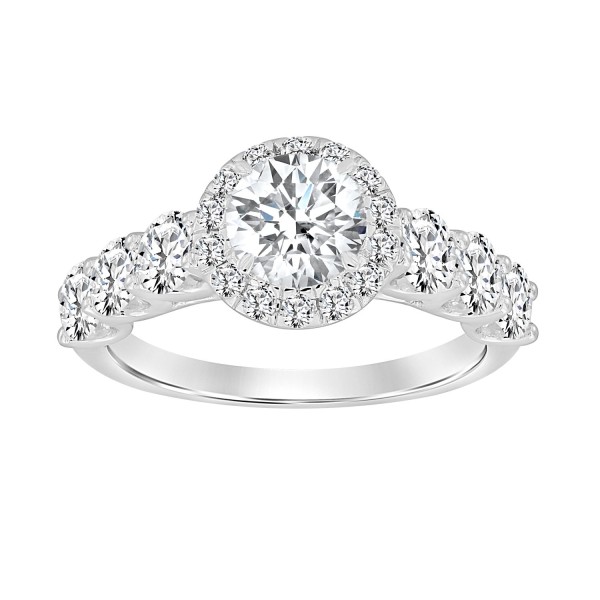 14K WHITE GOLD 2 3/4CT ROUND DIAMOND LADIES RING (...