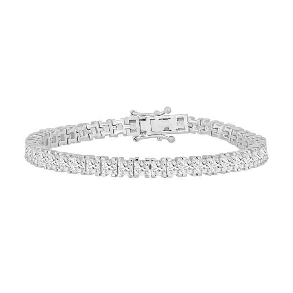 LADIES BRACELET 13CT PRINCESS DIAMOND 14K WHITE GO...