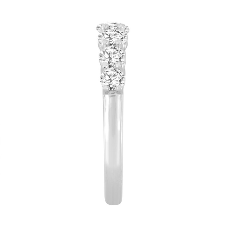 LADIES BAND 1 1/4CT ROUND DIAMOND 14K WHITE GOLD