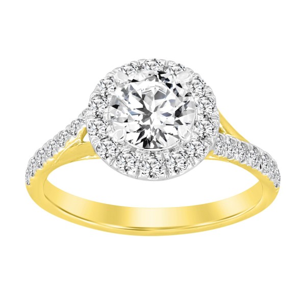 LADIES RING 1 1/2CT ROUND DIAMOND 14K YELLOW GOLD ...