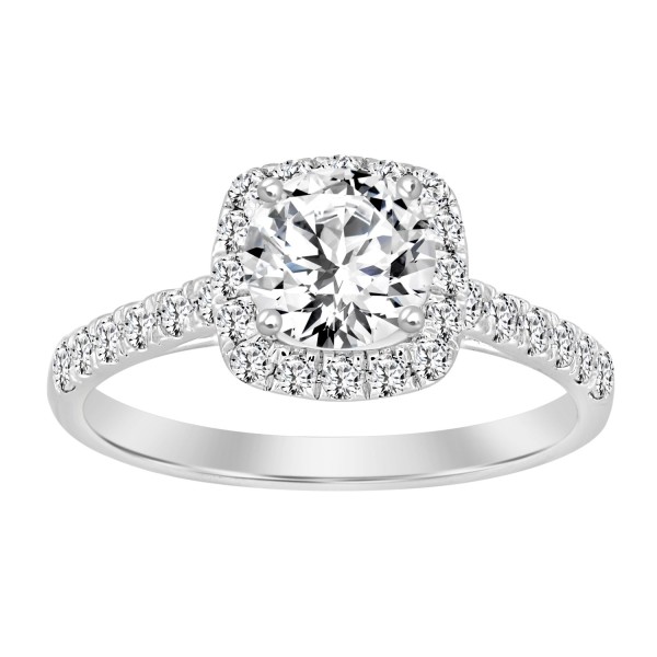 LADIES RING 1 1/2CT ROUND DIAMOND 14K WHITE GOLD (...