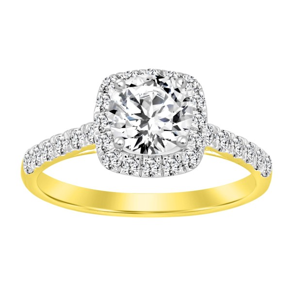 LADIES RING 1 1/2CT ROUND DIAMOND 14K YELLOW GOLD ...