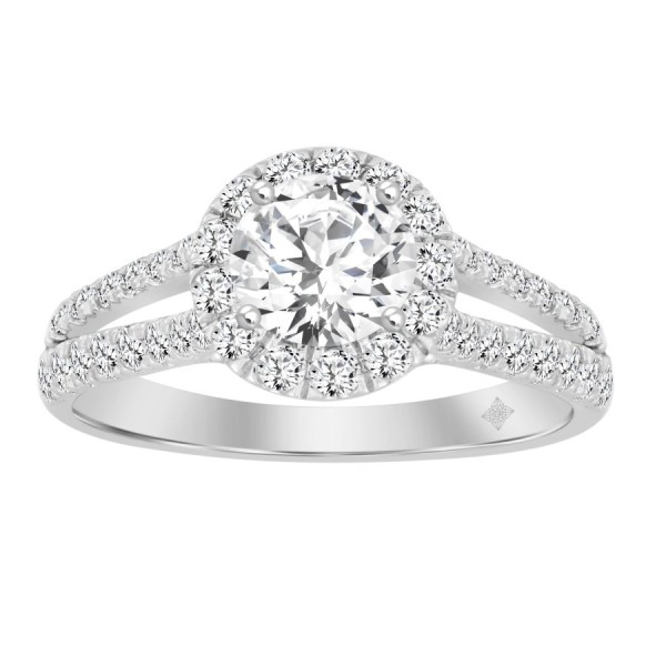 LADIES RING 1 3/4CT ROUND DIAMOND 14K WHITE GOLD (...