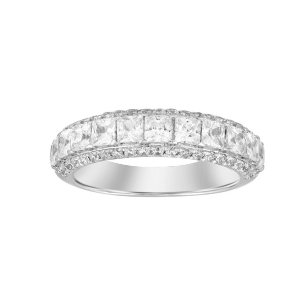 14K WHITE GOLD 1 1/2CT ROUND/PRINCESS DIAMOND LADI...