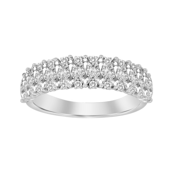 14K WHITE GOLD 1 1/2CT ROUND/MARQUISE DIAMOND LADI...