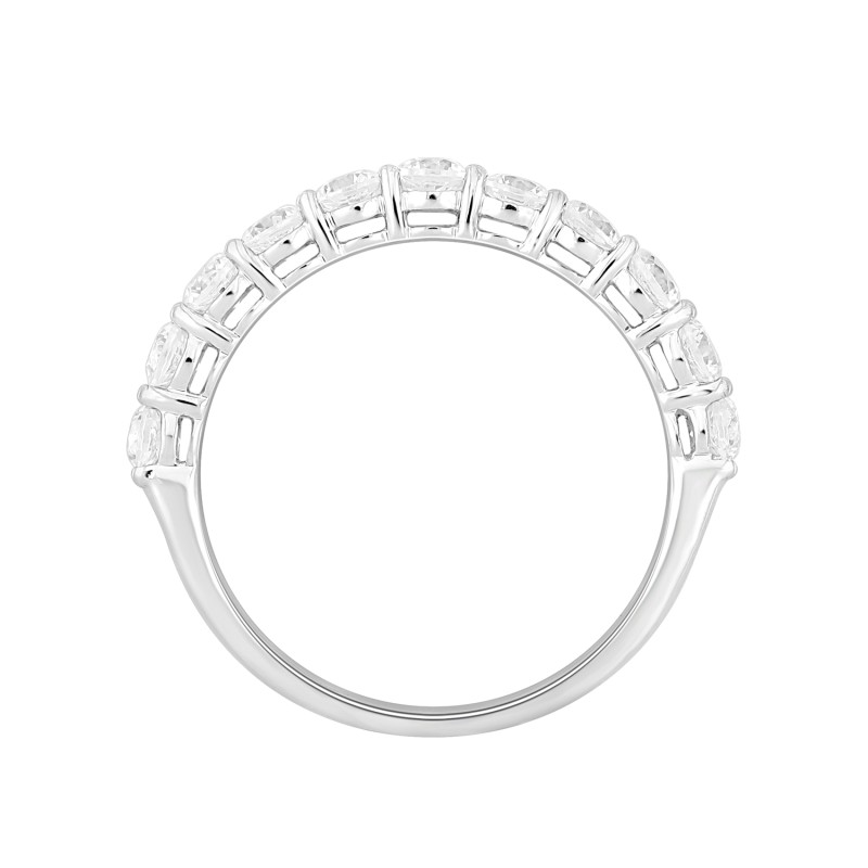 LADIES BAND 1CT ROUND DIAMOND 14K WHITE GOLD