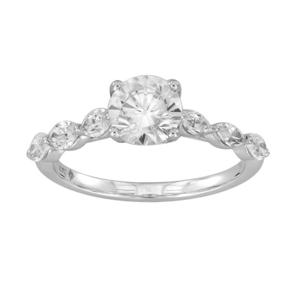 14K WHITE GOLD 1 3/4CT ROUND/MARQUISE DIAMOND LADI...