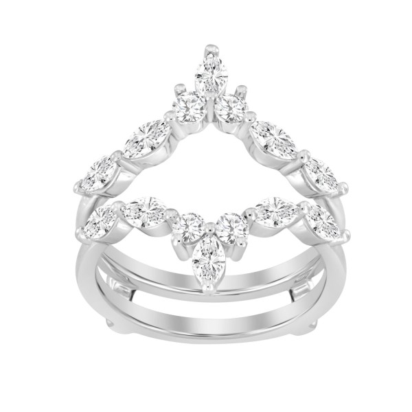 LADIES ENHANCERS RING 1 1/4CT ROUND/MARQUISE DIAMO...