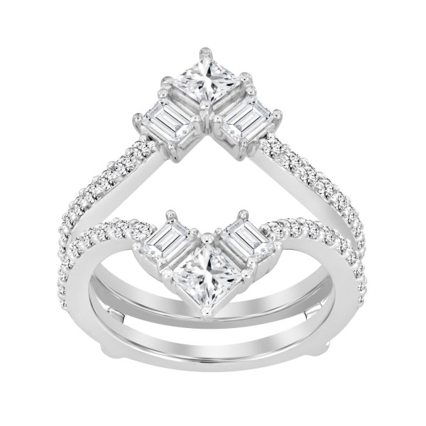 LADIES ENHANCERS RING 1 3/4CT ROUND/PRINCESS/EMERA...