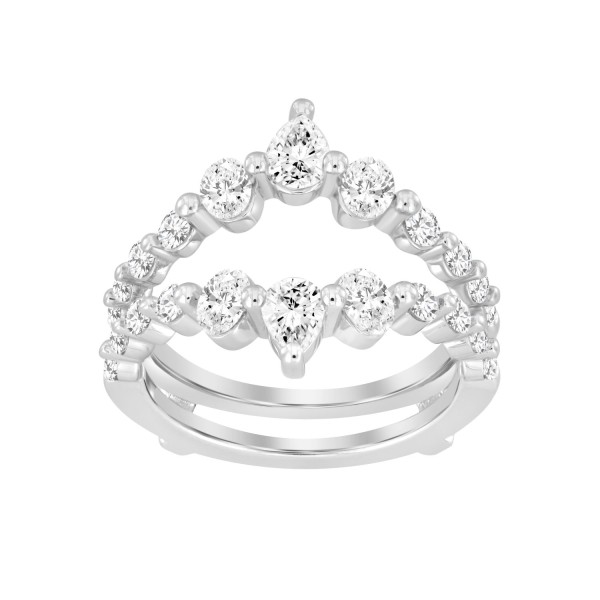 LADIES ENHANCERS RING 1 1/2CT ROUND/PEAR/OVAL DIAM...