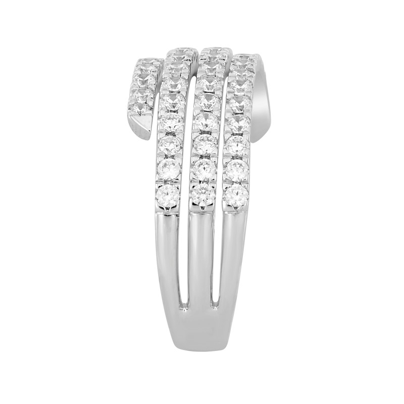 LADIES BAND 1 1/4CT ROUND DIAMOND 14K WHITE GOLD