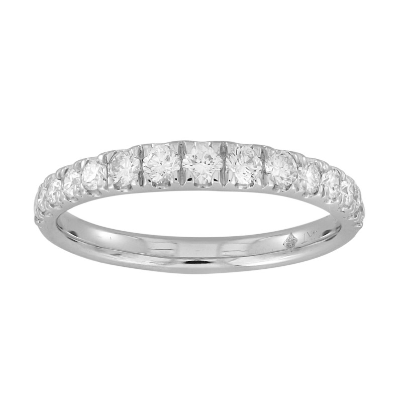 14K WHITE GOLD 1/2CT ROUND DIAMOND LADIES BAND