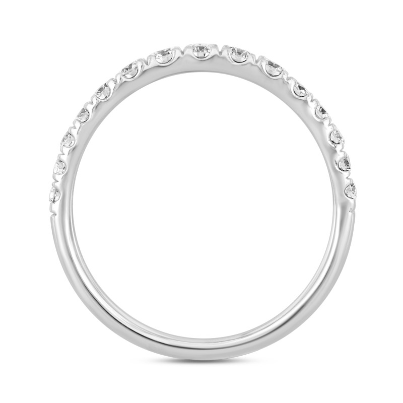 14K WHITE GOLD 1/2CT ROUND DIAMOND LADIES BAND