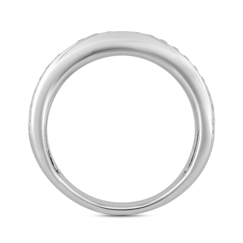 MEN'S BAND 1CT ROUND/OVAL DIAMOND 14K WHITE GOLD