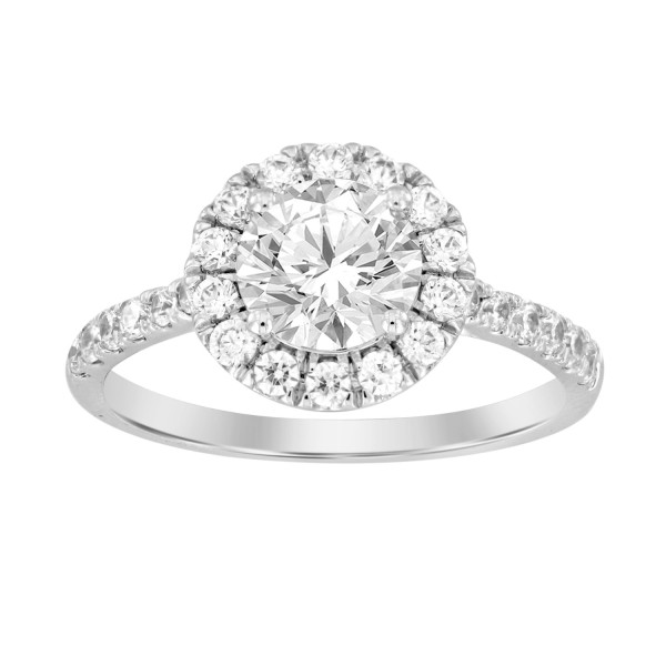 14K WHITE GOLD 1 1/2CT ROUND DIAMOND LADIES RING (...