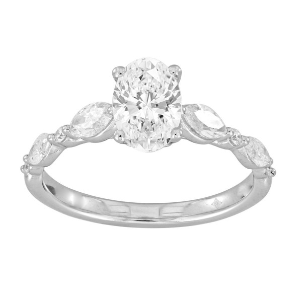 LADIES RING 1 1/2CT ROUND/OVAL/MARQUISE DIAMOND 14...