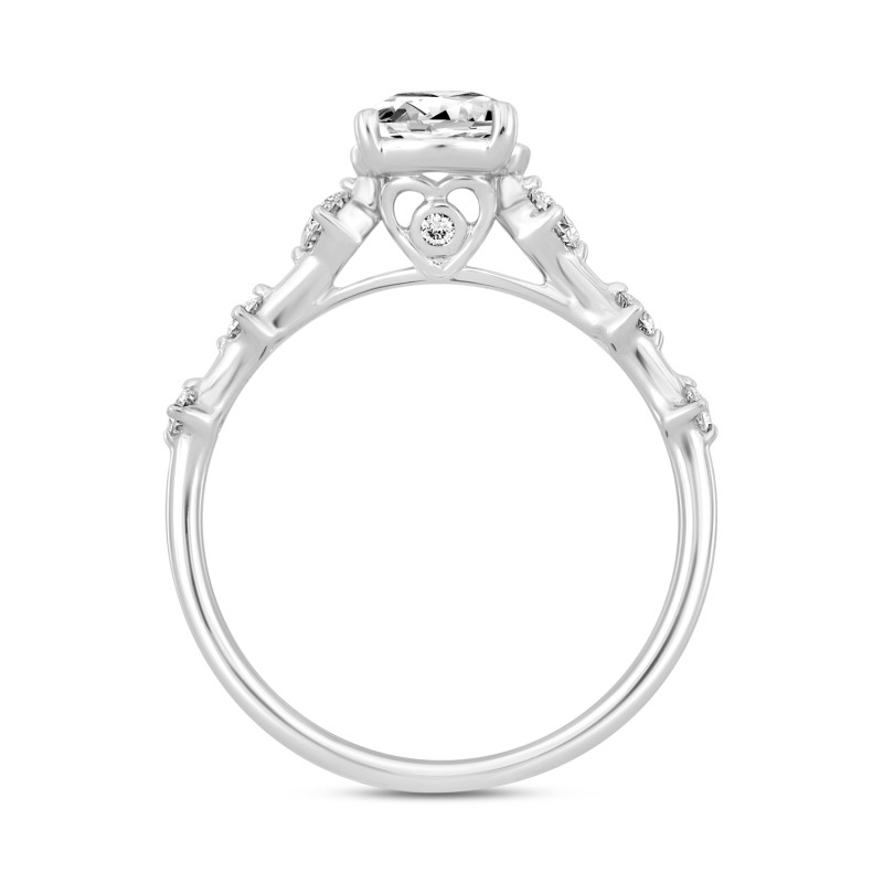 LADIES RING 1 1/4CT ROUND DIAMOND 14K WHITE GOLD (CENTER STONE ROUND DIAMOND 1CT)