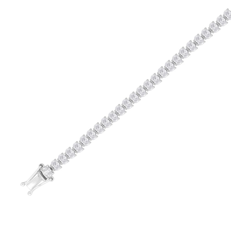 LADIES BRACELET 7CT OVAL DIAMOND 14K WHITE GOLD