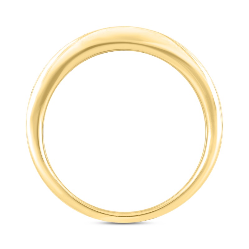 LADIES BAND 1CT ROUND DIAMOND 14K YELLOW GOLD