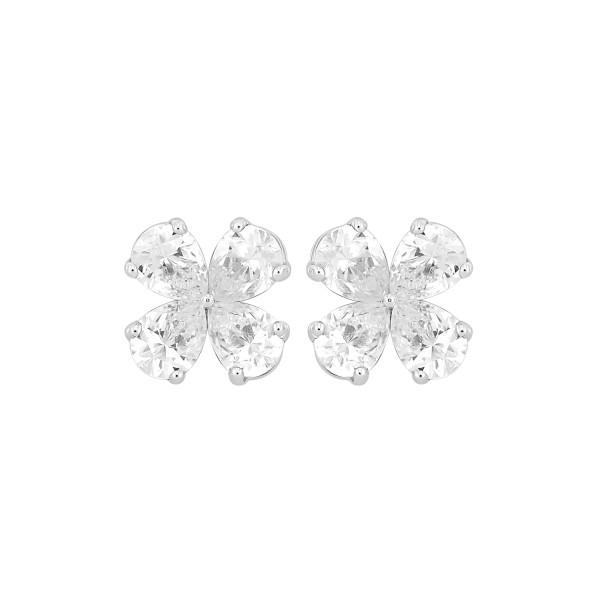 LADIES EARRINGS 1 1/3CT PEAR DIAMOND 14K WHITE GOL...