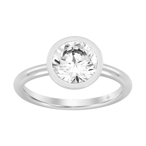 LADIES RING 2CT ROUND DIAMOND 14K WHITE GOLD (CENT...