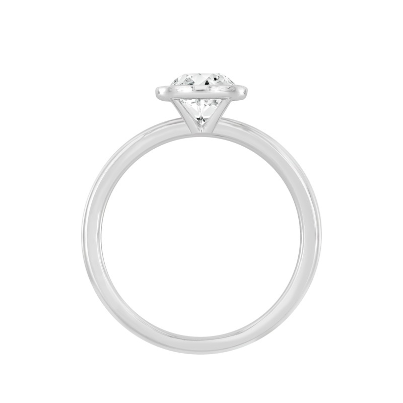 LADIES RING 2CT ROUND DIAMOND 14K WHITE GOLD (CENTER STONE ROUND DIAMOND 2CT )