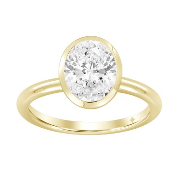 LADIES RING 2CT OVAL DIAMOND 14K YELLOW GOLD (CENTER STONE OVAL DIAMOND 2CT )