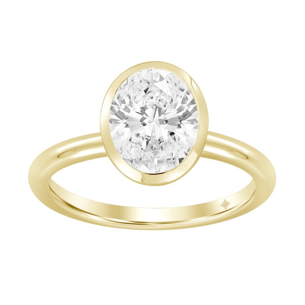 LADIES RING 2CT OVAL DIAMOND 14K YELLOW GOLD (CENT...