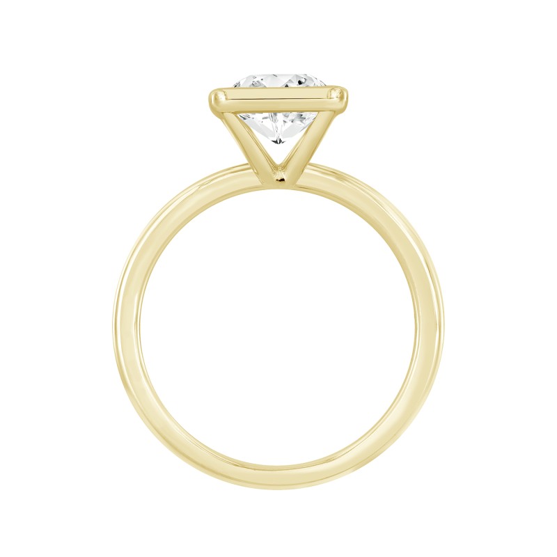 LADIES RING 2CT PRINCESS DIAMOND 14K YELLOW GOLD (CENTER STONE PRINCESS DIAMOND 2CT )