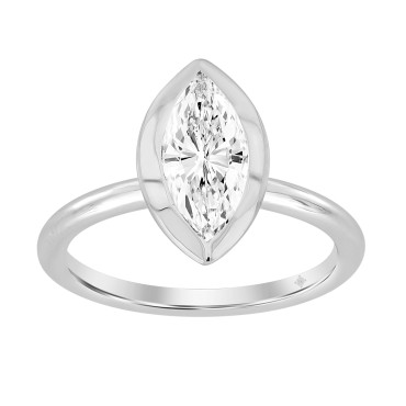 LADIES RING 3CT MARQUISE DIAMOND 14K WHITE GOLD (CENTER STONE MARQUISE DIAMOND 3CT )