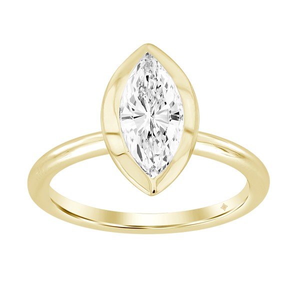 LADIES RING 3CT MARQUISE DIAMOND 14K YELLOW GOLD (...